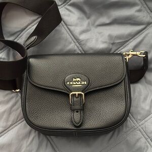 Coach Black Crossbody Bag with Gold Hardware